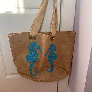 Seahorse reusable tote